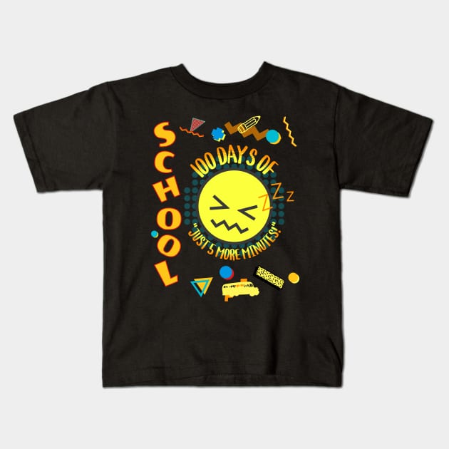 100 Days of School - Sleepy Kid Kids T-Shirt by EvolvedandLovingIt